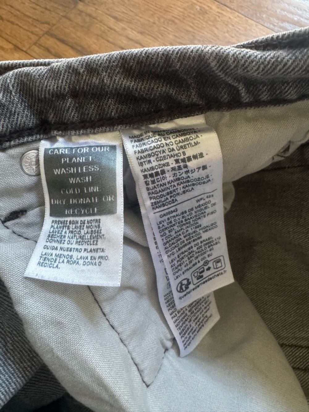Levi’s Premium 501 Straight Jeans Black Wash Button Fly W29 - Picture 6 of 7